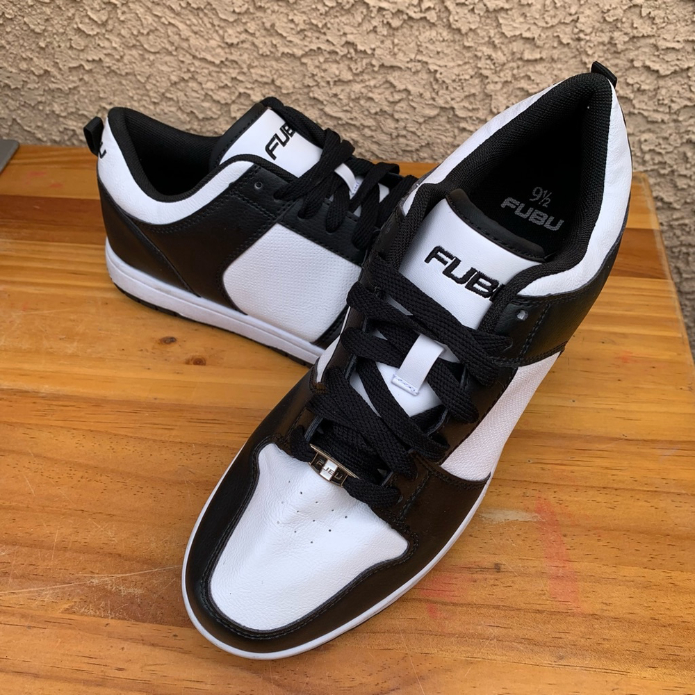 New! Men's FUBU Sneakers Size 9.5 White and Black